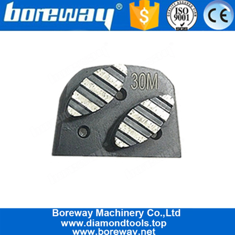 Two Oval Segments Metal Bond Lavina Quick Lock Grinding Plate For Concrete Coating Epoxy