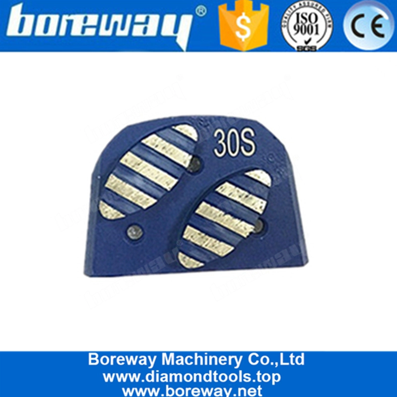 Two Oval Segments Metal Bond Lavina Quick Lock Grinding Plate For Concrete Coating Epoxy