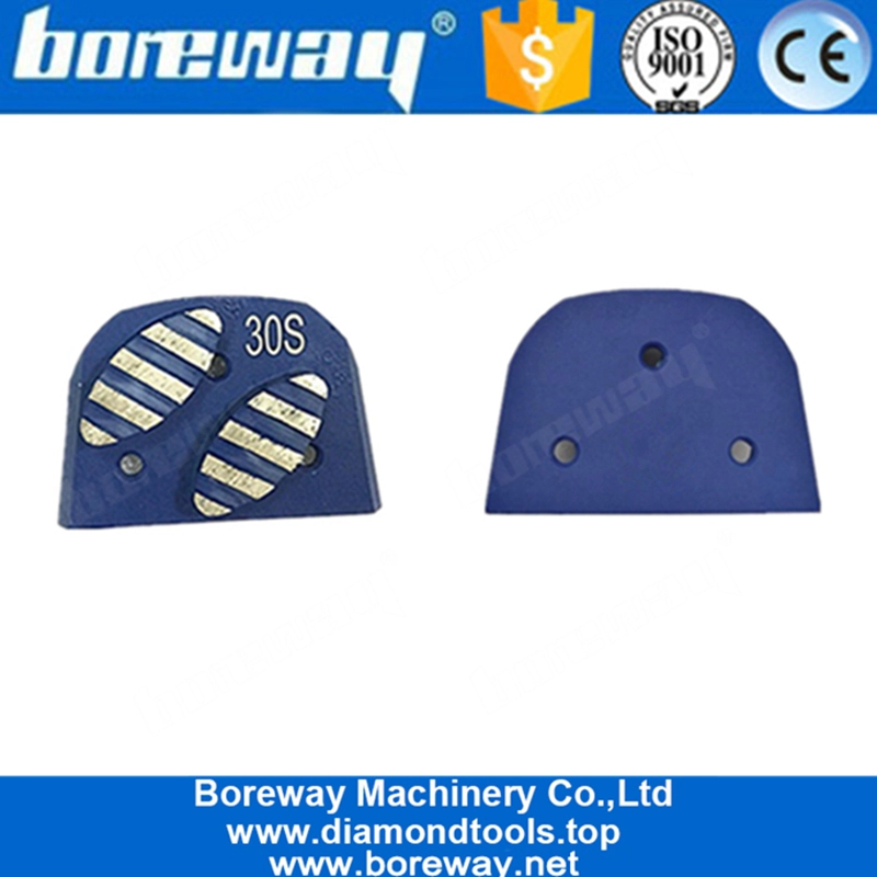 Two Oval Segments Metal Bond Lavina Quick Lock Grinding Plate For Concrete Coating Epoxy