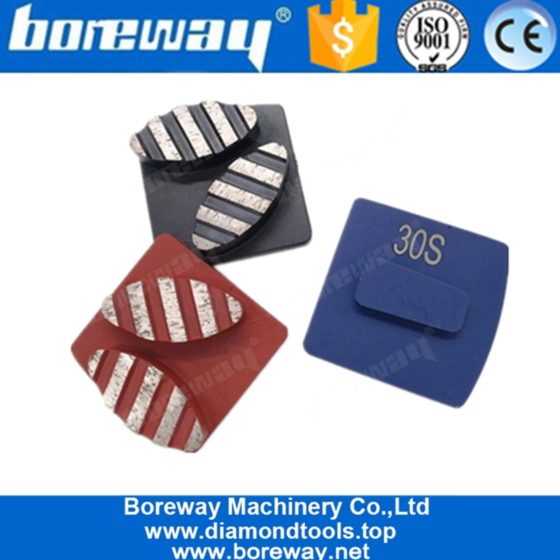 Two Oval Segments Redi Lock Quick Change Diamond Grinding Block For Epoxy Removal