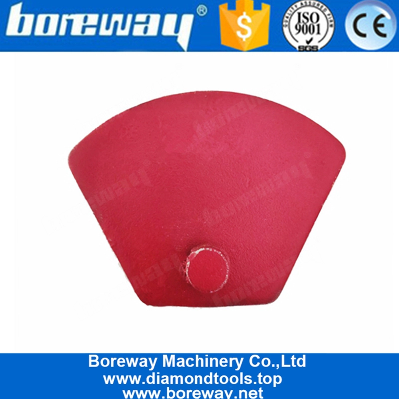 Two Rectangle Segments Single Pins Diamond Trapezoid Grinding Shoes For Concrete Grinder