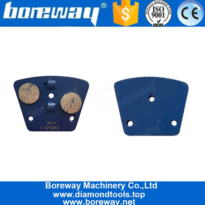 Dos segmentos redondos PCD trapezoide concreto pulido zapatos para epoxi Remova