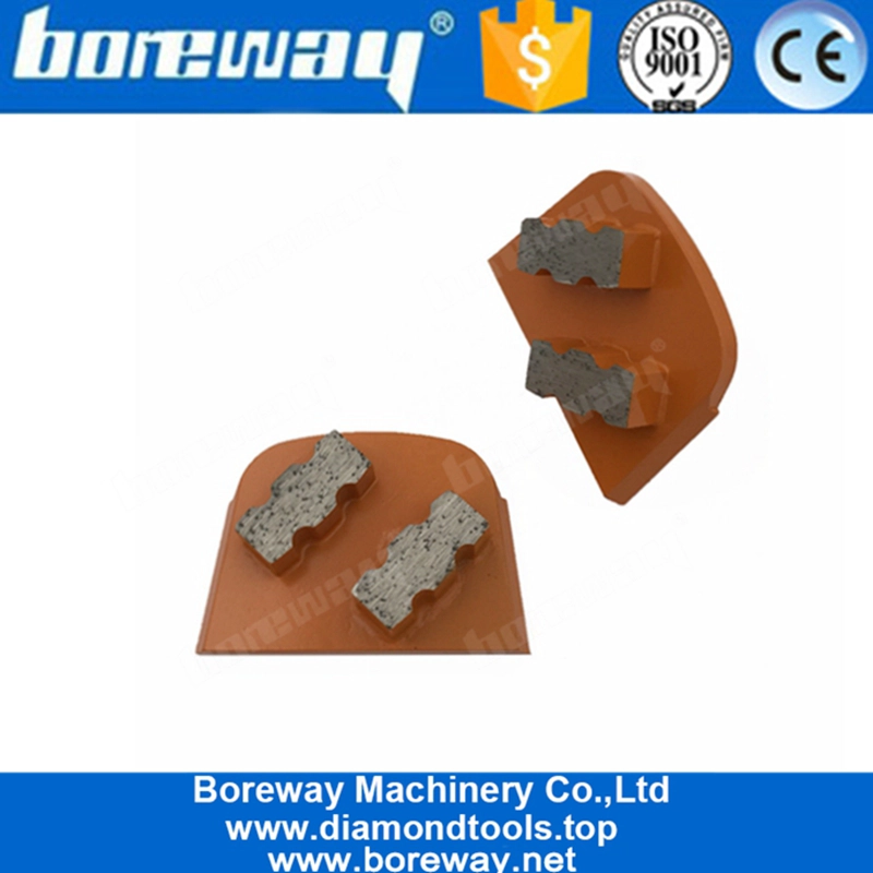 Two Uniqe Segments Perfect Grinding Performace Lavina Diamond Grinding Shoes For Concrete Floor