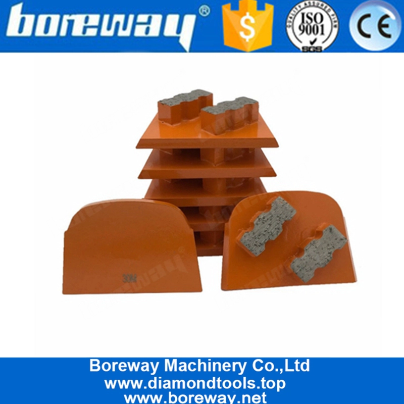 Two Uniqe Segments Perfect Grinding Performace Lavina Diamond Grinding Shoes For Concrete Floor