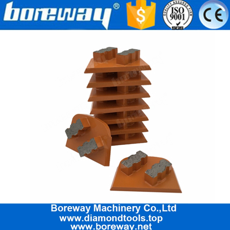 Two Uniqe Segments Perfect Grinding Performace Lavina Diamond Grinding Shoes For Concrete Floor
