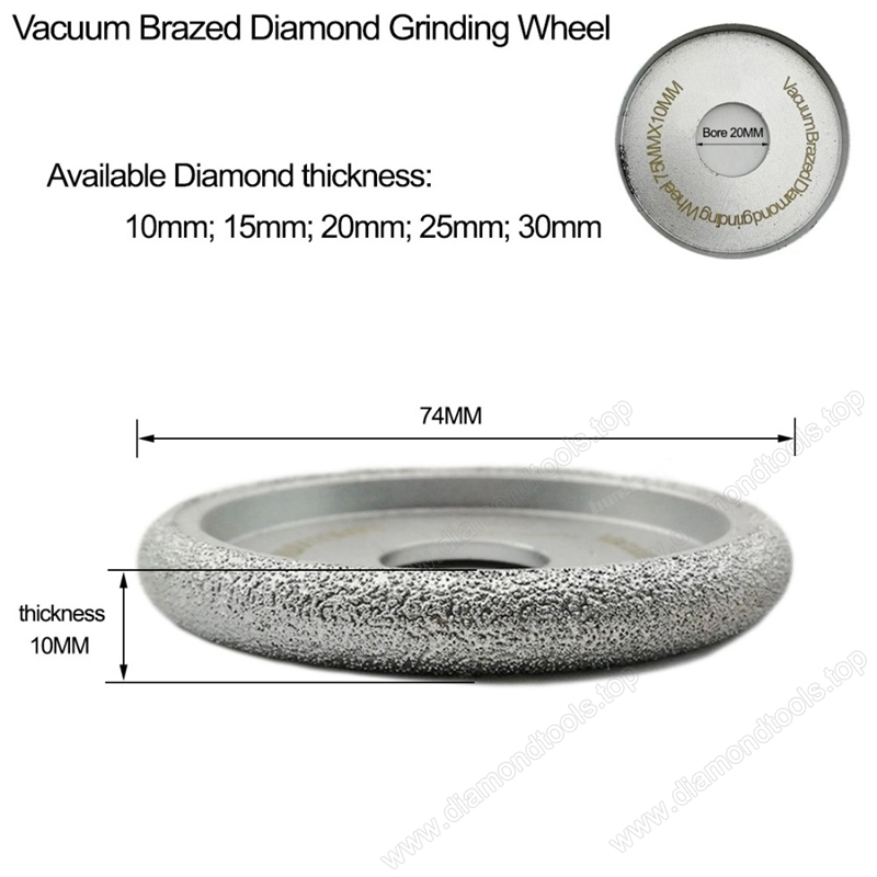 Vacuum Brazed Diamond CONVEX Wheel Grinding cup wheel Diamond hand profile wheel Grinding Shaping Or Beveling