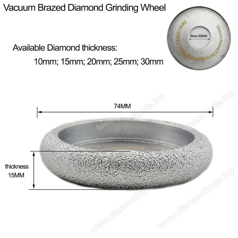 Vacuum Brazed Diamond CONVEX Wheel Grinding cup wheel Diamond hand profile wheel Grinding Shaping Or Beveling