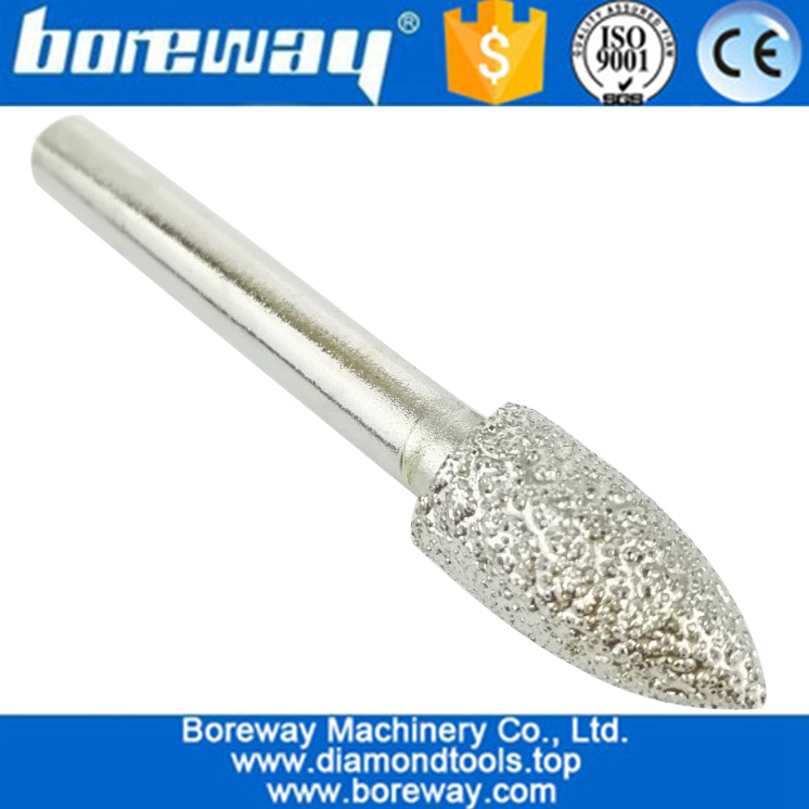 Punte per incisione con diamante brasato sottovuoto, frese diamantate, teste di intaglio a diamante