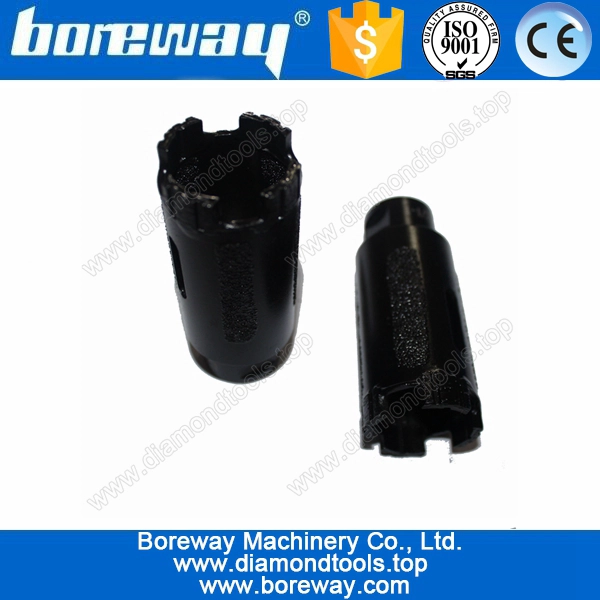 Vacuum brazed core drill bit