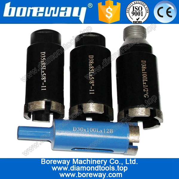 core bit sizes, diamond drillbit, diamond tip core drill bit,