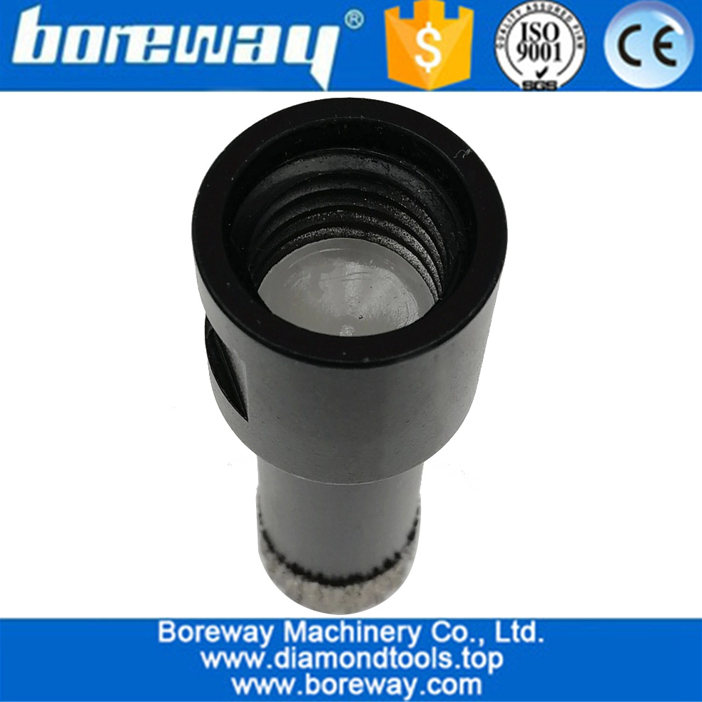 Punte diamantate diamantate a vuoto diam.16mm con attacco filettato 5/8 "-11 per vetro muratura in muratura