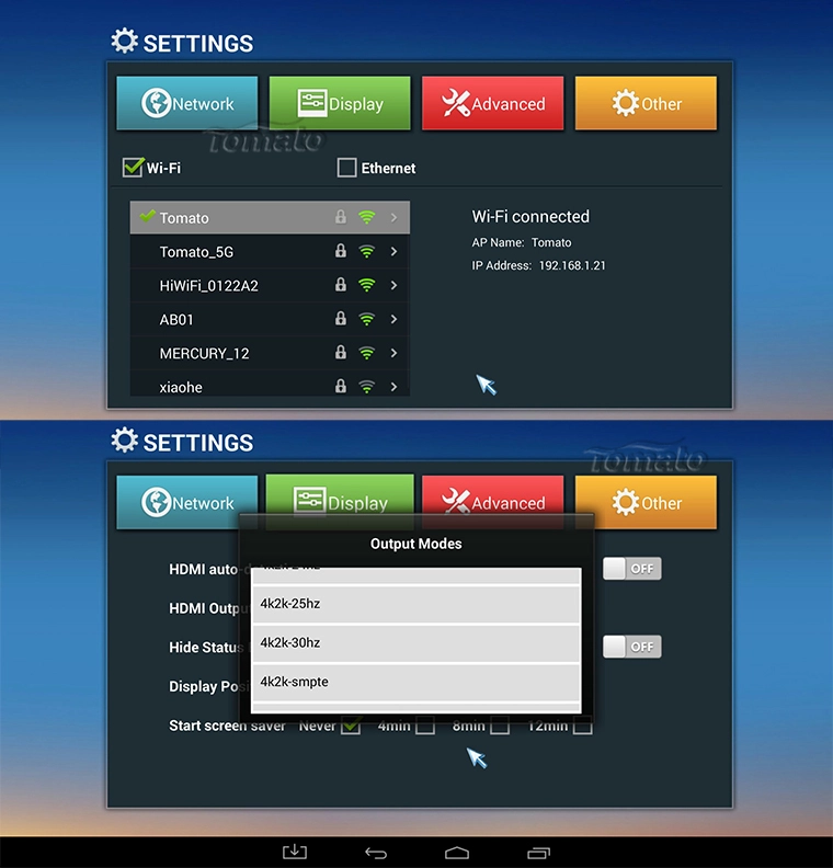 Android TV Quad Core Support Bluetooth 4.0 Android 4.4 KitKat Google Android 4.4 TV Box TM10