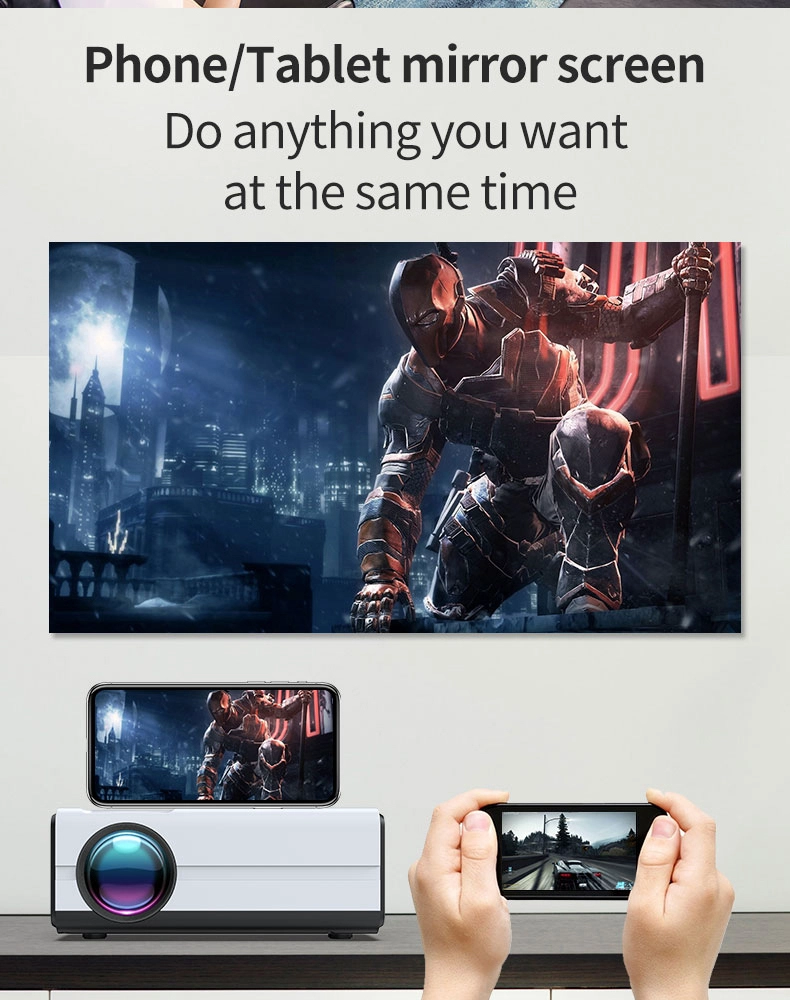 Android 9.0 Dual-Band WiFi Smart Mini Portable Projector