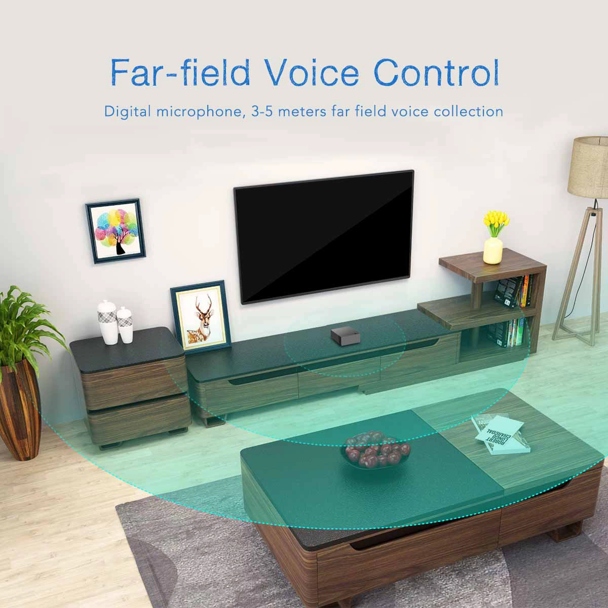 OTT TV Box Amlogic S905W Built-in Speaker And Microphone Powered By AndroidTV