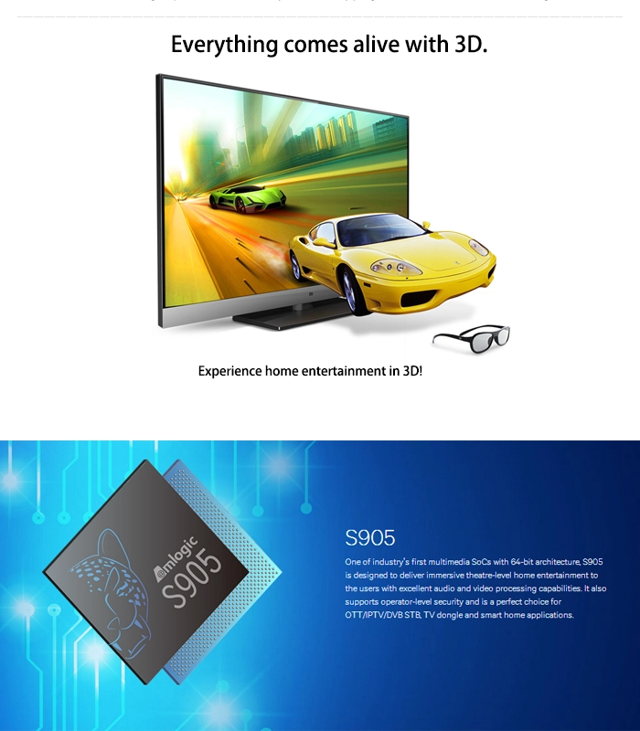 Amlogic S905 Quad Core Android 5.1 Lollipop 1G 8G 4K 2K UHD Output Media Player S9
