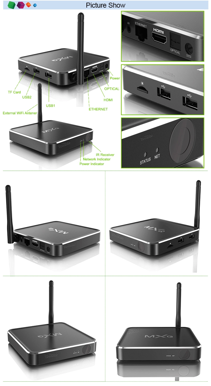 Audio Music Player Quad Core Amlogic S805 Internet TV Box MXQ2