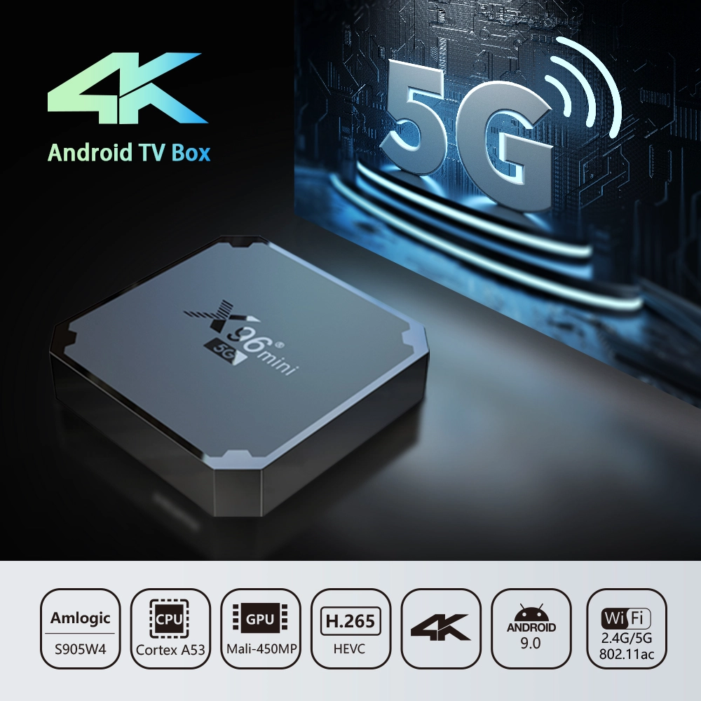 X96Mini 5G The Newest Chip Amlogic S905W4 4K Android 9 TV Box
