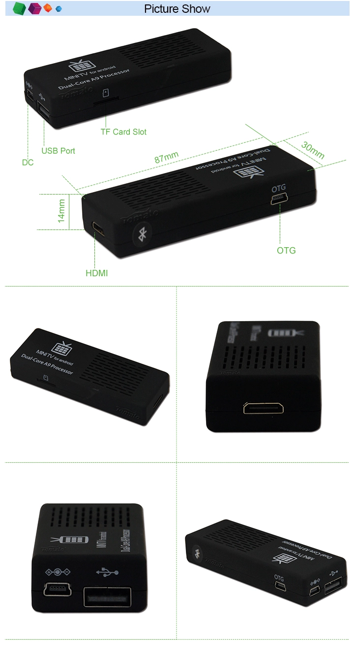 Smart android tv box RK3066 Dual Core 1.6GHz Cortex A9 Android 4.2.2 tv box MK808B