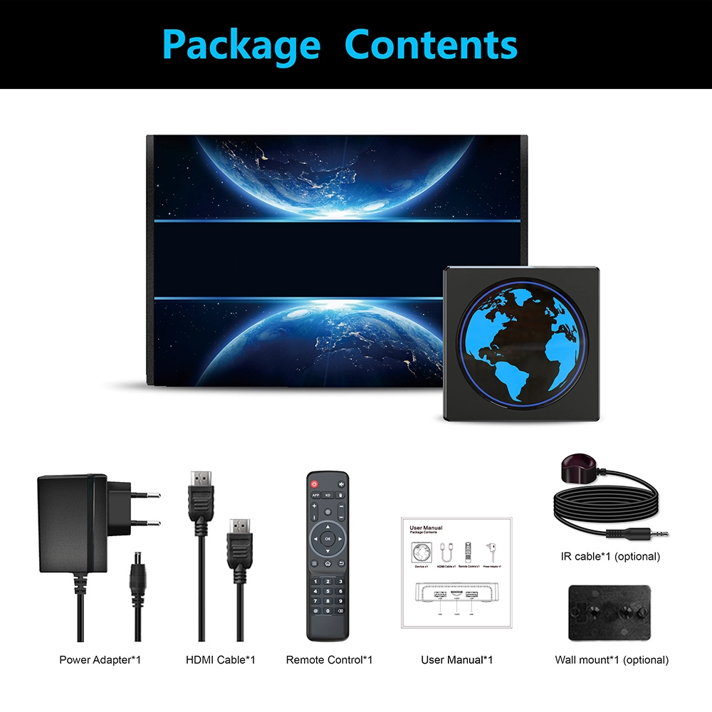 OEM ODM Android 11 Amlogic S905W2 Quad Core 4K2K TV Box