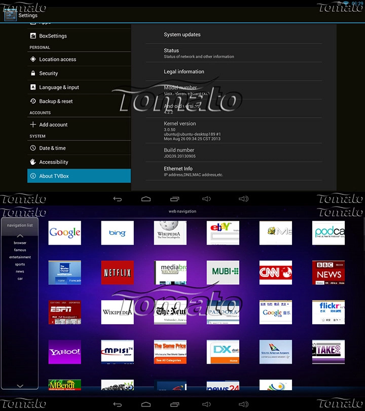 Smart tv box Dual Core Amlogic8726-MX Build-in Camera X6