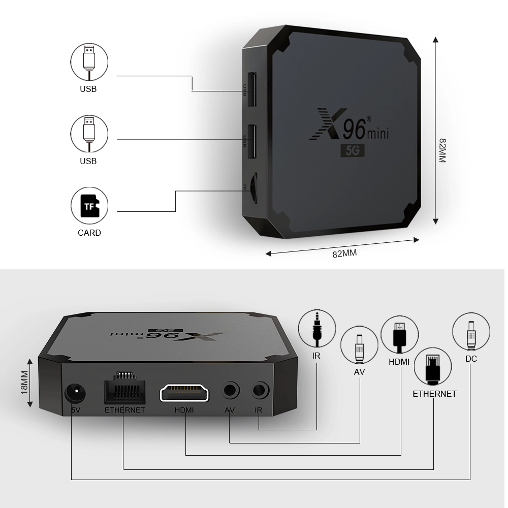 X96Mini 5G The Newest Chip Amlogic S905W4 4K Android 9 TV Box