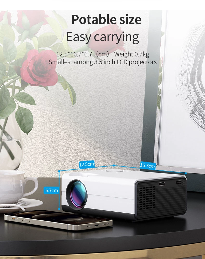 Android 9.0 Dual-Band WiFi Smart Mini Portable Projector