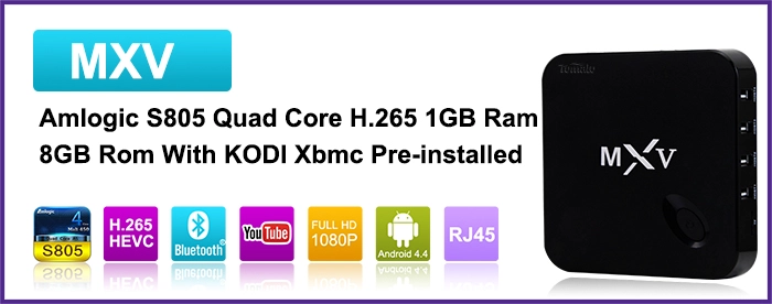 Smart TV Box Android Kodi 15.2 Smart Android TV Box Quad Core Wifi MXV S805 Quad Core OTT TV Box