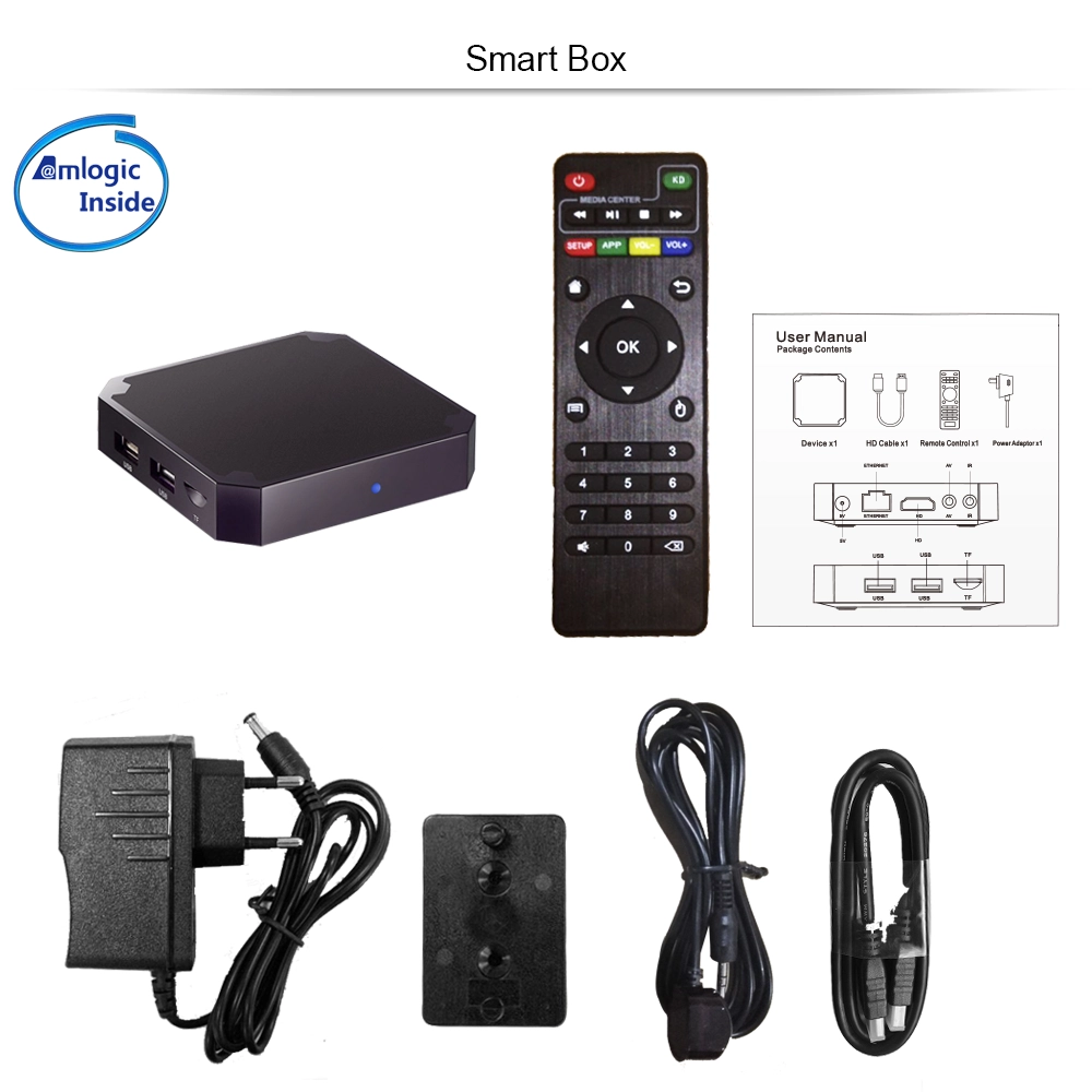 Best Android Box Amlogic S905W Android 7.1.2 Smart TV Box Quad Core Ultra HD Mini Streaming Media Player