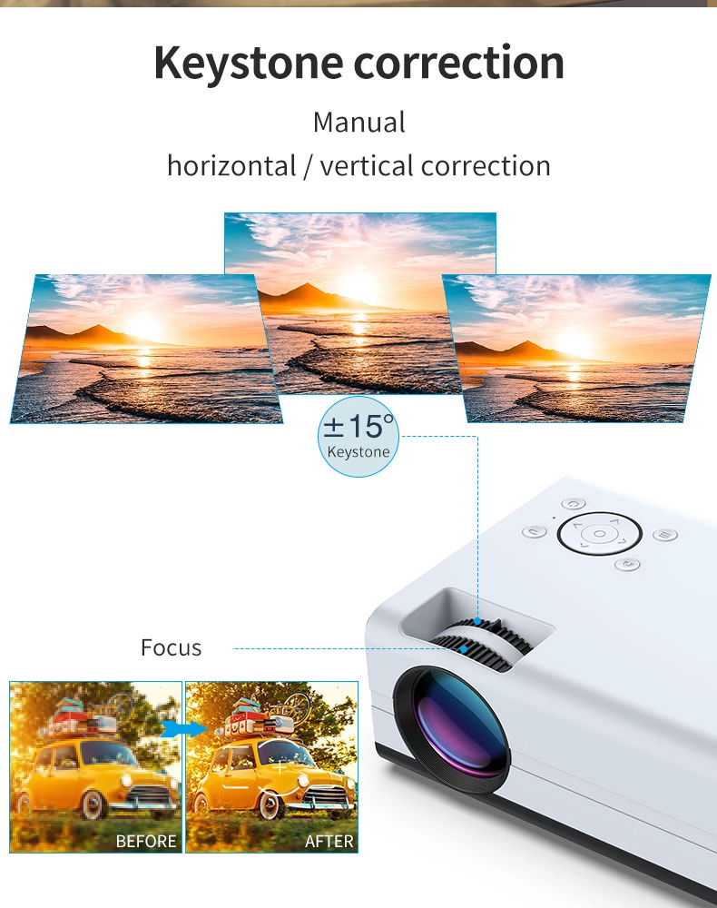 Android 9.0 Dual-Band WiFi Smart Mini Portable Projector