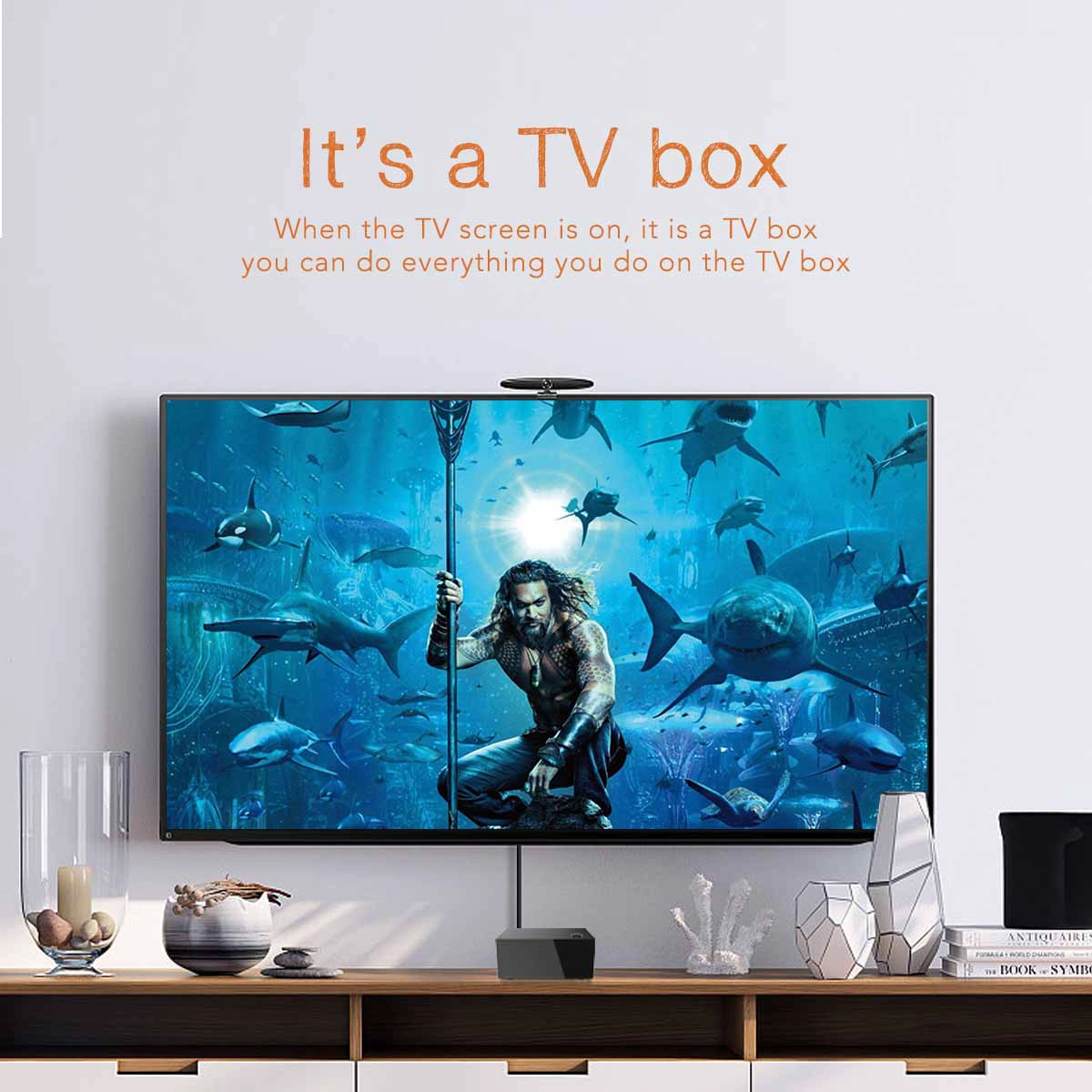 OTT TV Box Amlogic S905W Built-in Speaker And Microphone Powered By AndroidTV