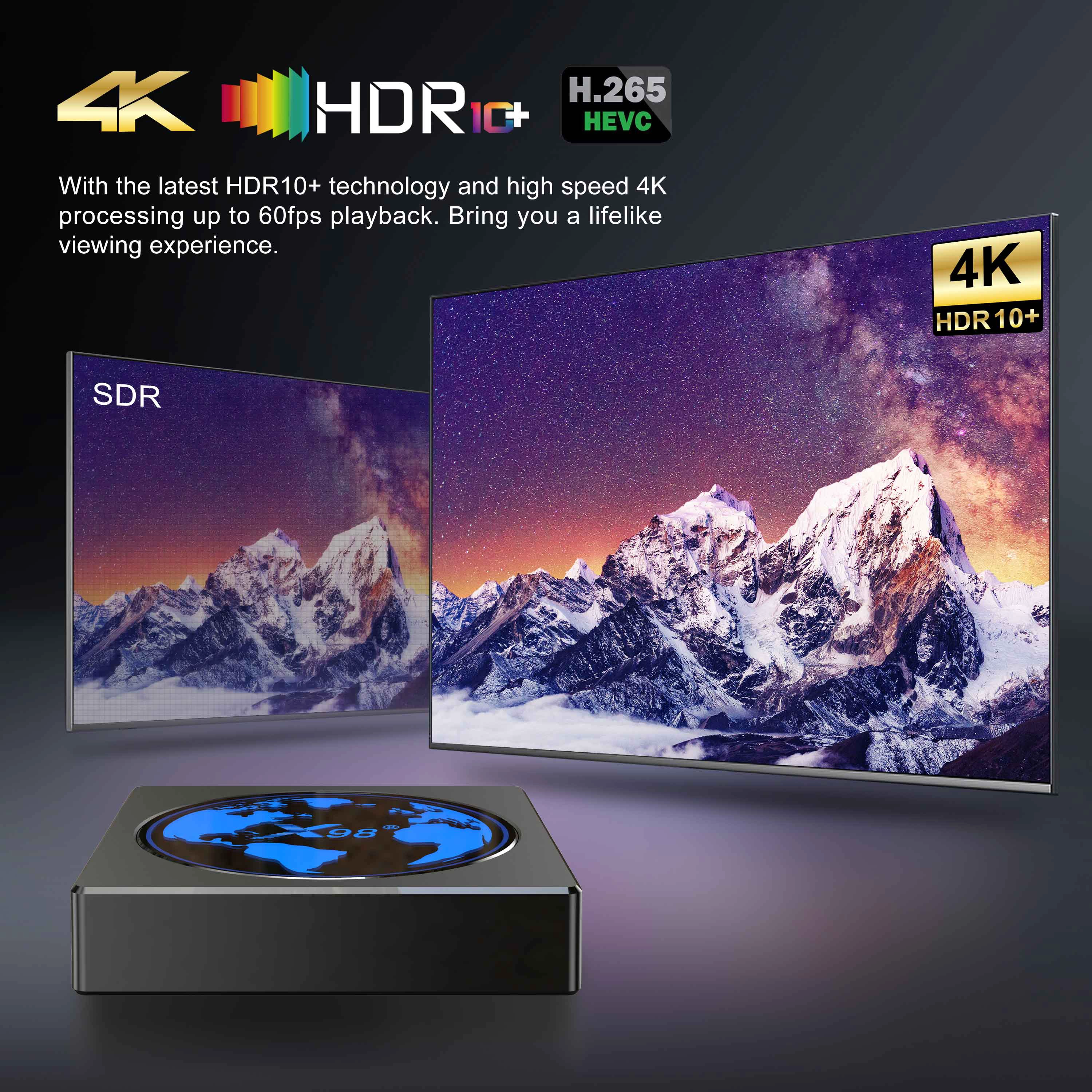 Android 11 TV Box With Amlogic S905W2 4GB RAM 64GB ROM Quad Core 4K2K