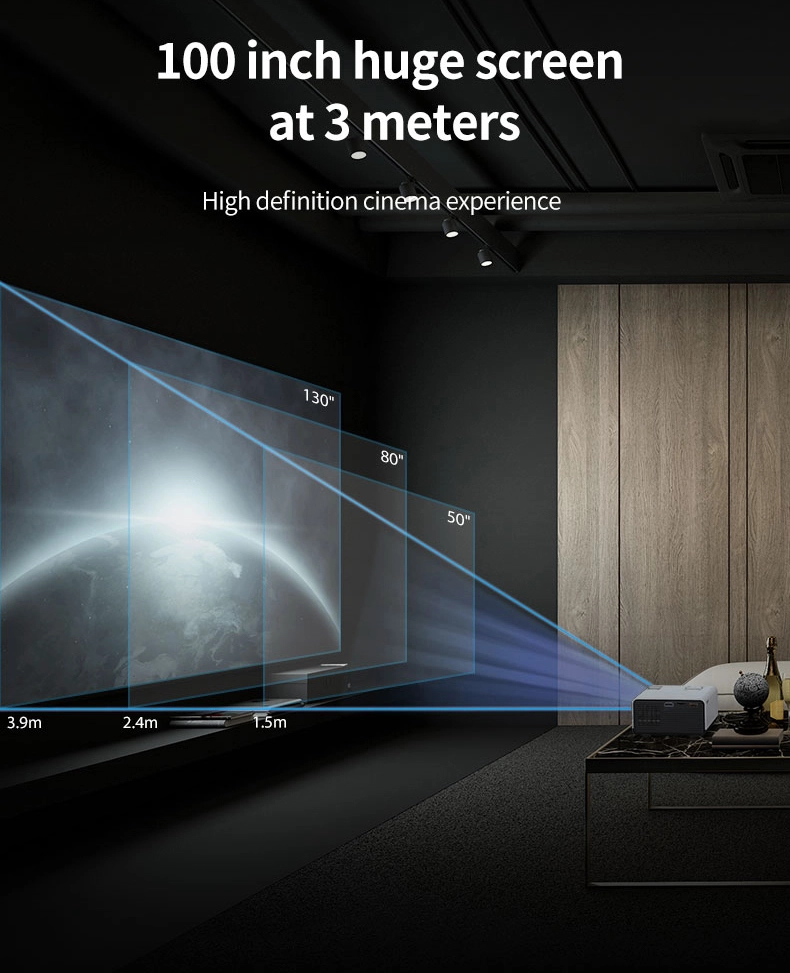 Android 9.0 Dual-Band WiFi Smart Mini Portable Projector