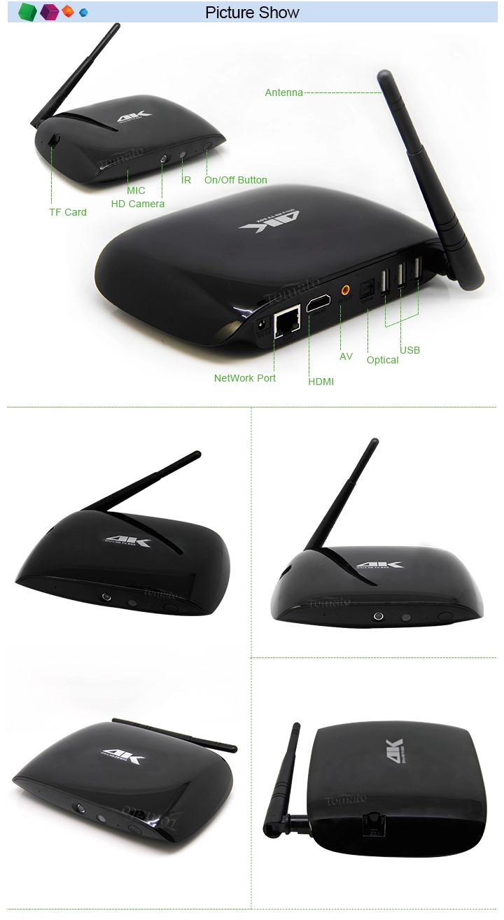 Google TV Box 2.4G/5G wifi RK3288 Quad-core 1.8GHz Cortex-A17 T288