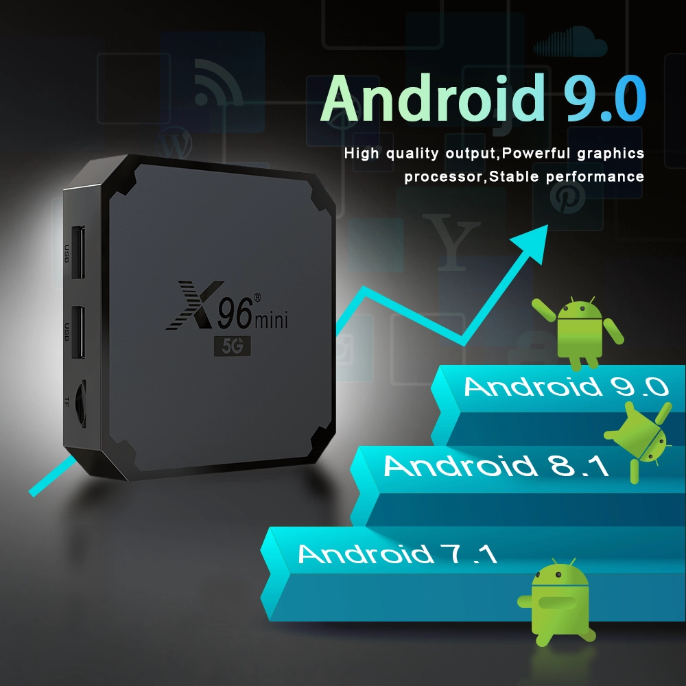 X96Mini 5G The Newest Chip Amlogic S905W4 4K Android 9 TV Box