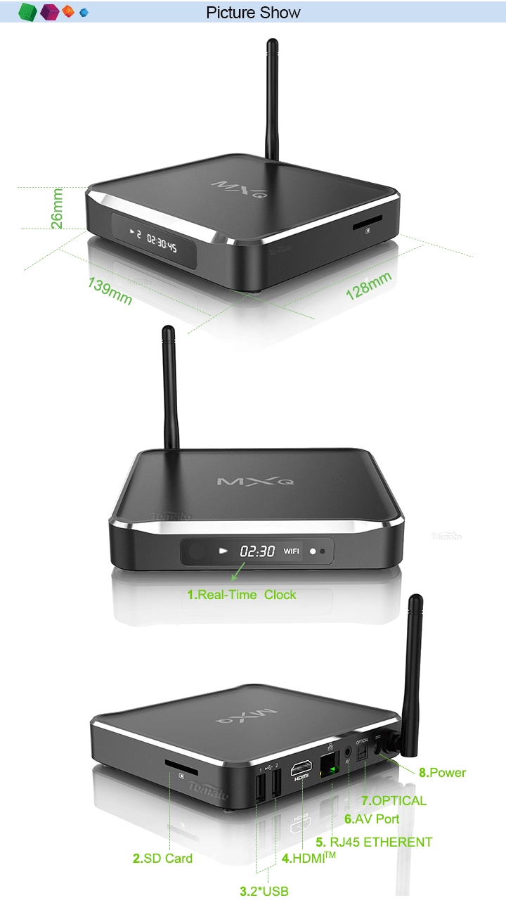 Android TV Quad Core Support Bluetooth 4.0 Android 4.4 KitKat Google Android 4.4 TV Box TM10