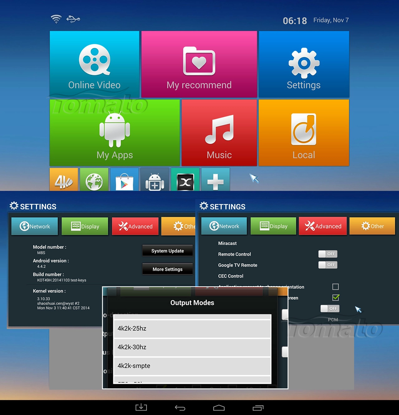 Smart Android TV Box Amlogic S812 Quad Core Cortex-A9r4 2.0GHz Android 4.4 KitKat TM8S