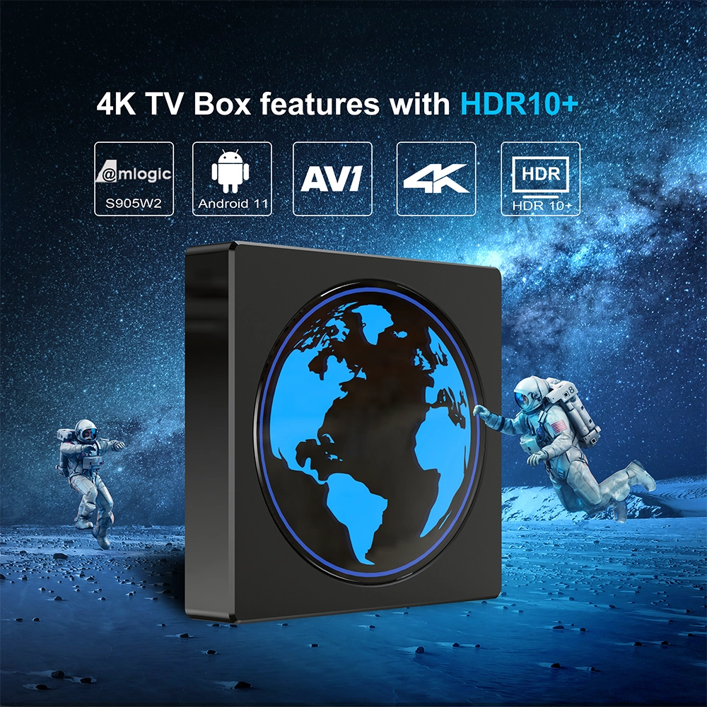 OEM ODM Android 11 Amlogic S905W2 Quad Core 4K2K TV Box