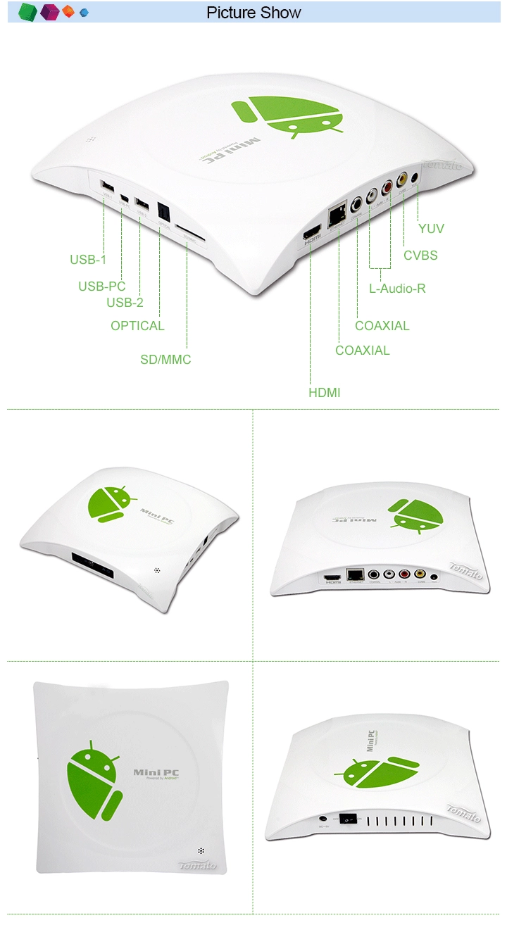 Smart Android TV Box Google Android 4.0.4 Amlogic 8726 Cortex A9 1.5 GHZ Media Player internet Smart TV Box