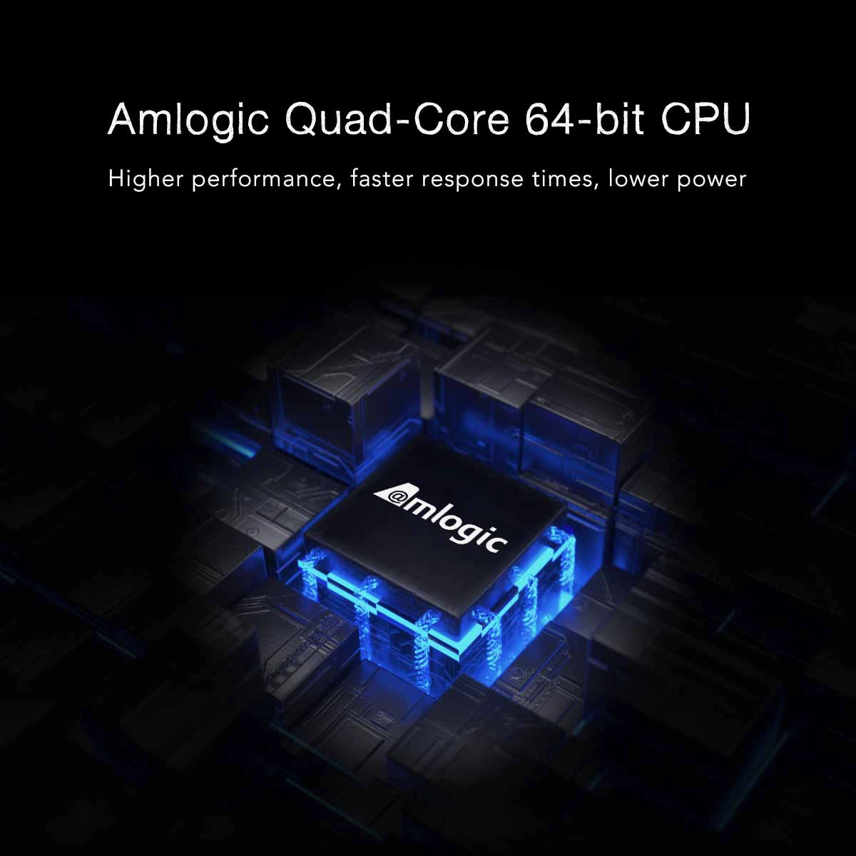 OTT TV Box Amlogic S905W Built-in Speaker And Microphone Powered By AndroidTV