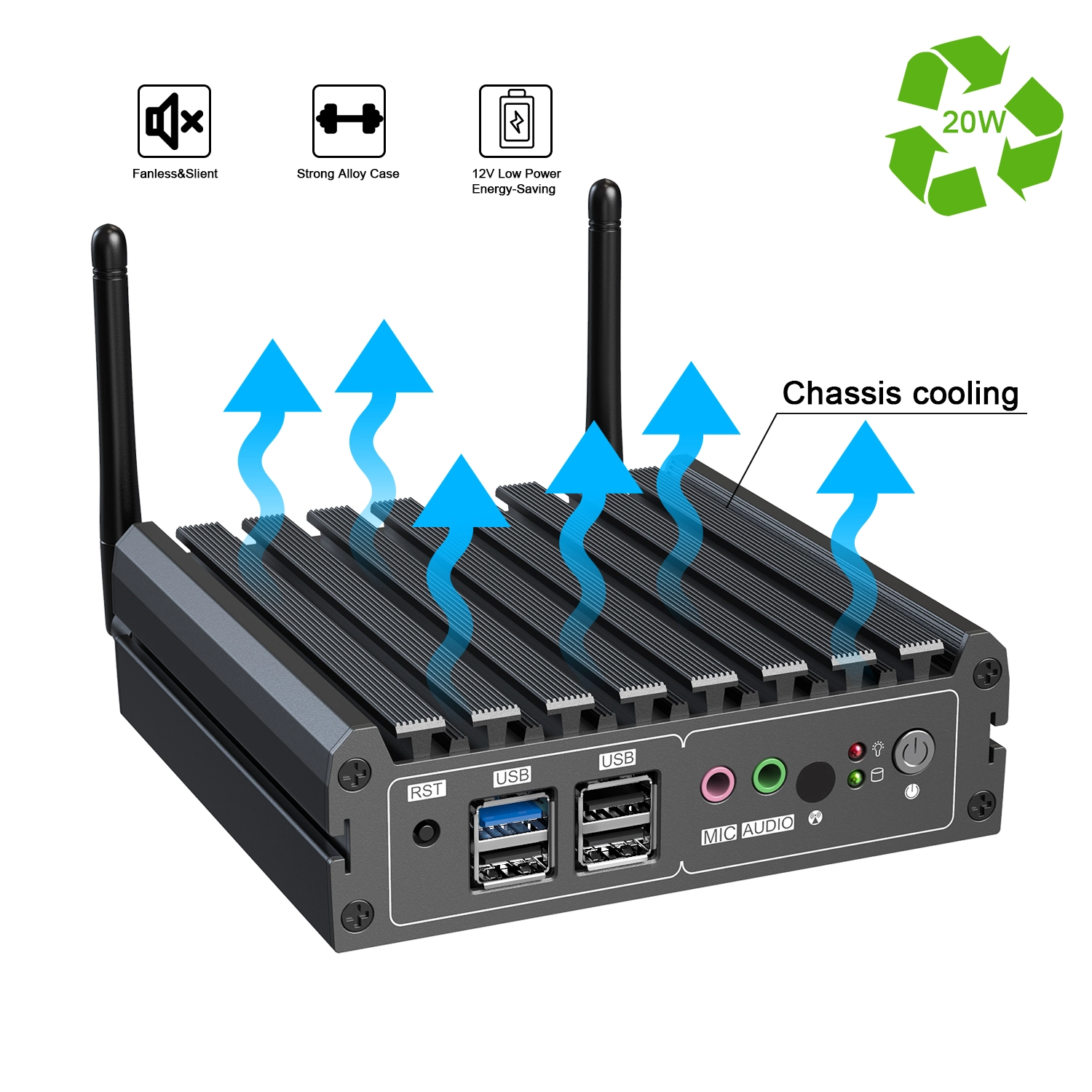 High-Performance Industrial Control Mini PC with Windows 10