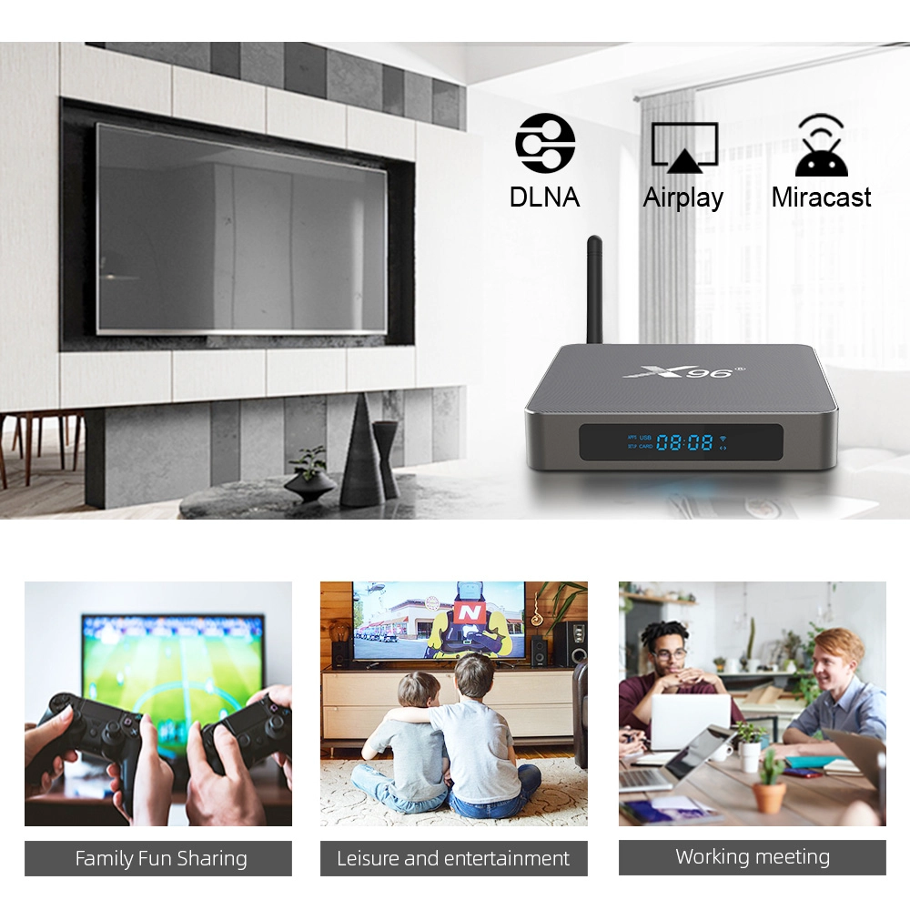 X96 X6 Rockchip RK3566 Quad Core Android 11 8K HDR Dual WiFi 2T2R Set Top Box