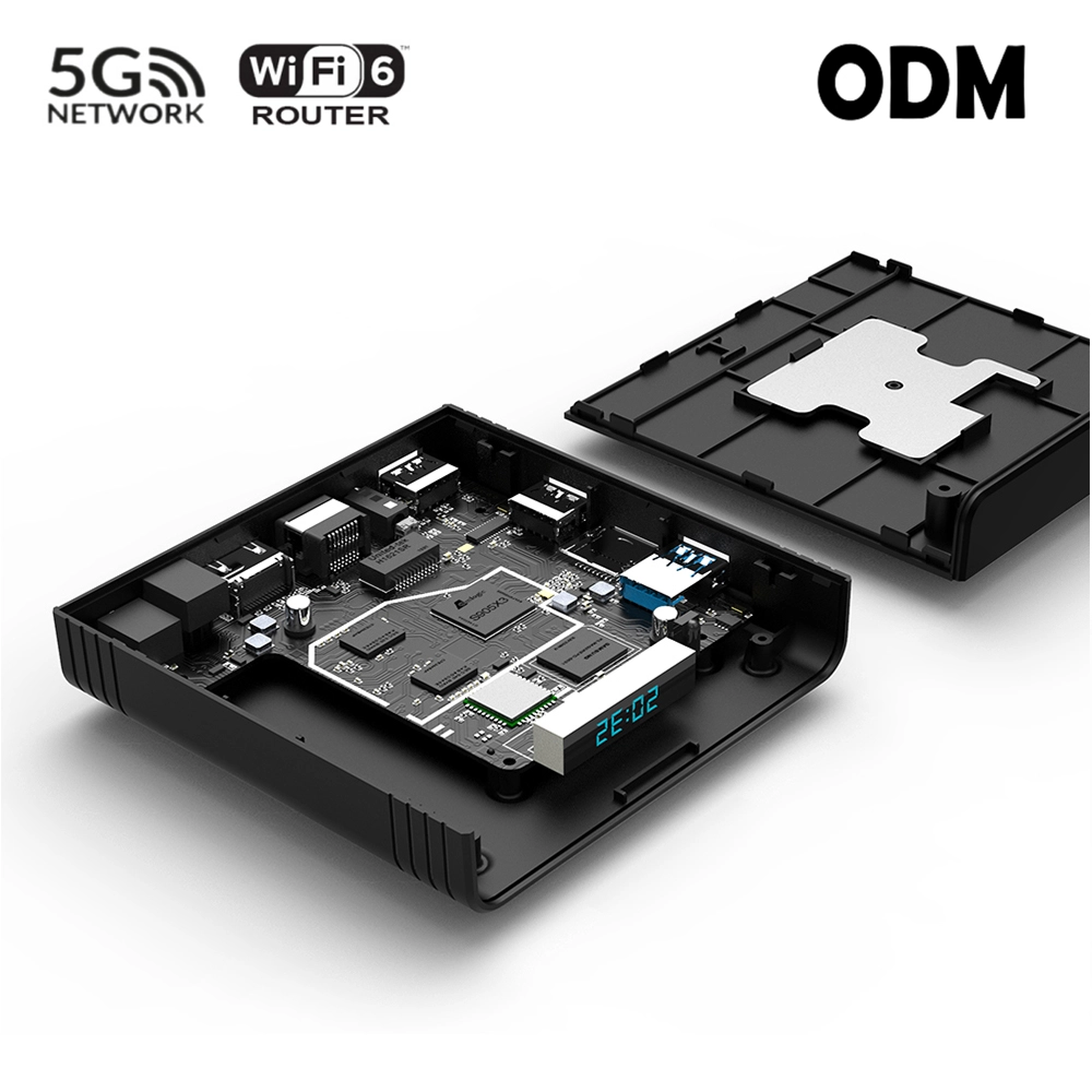 صندوق تلفزيون أندرويد Amlogic شبكة 5G مع جهاز توجيه WiFi 6