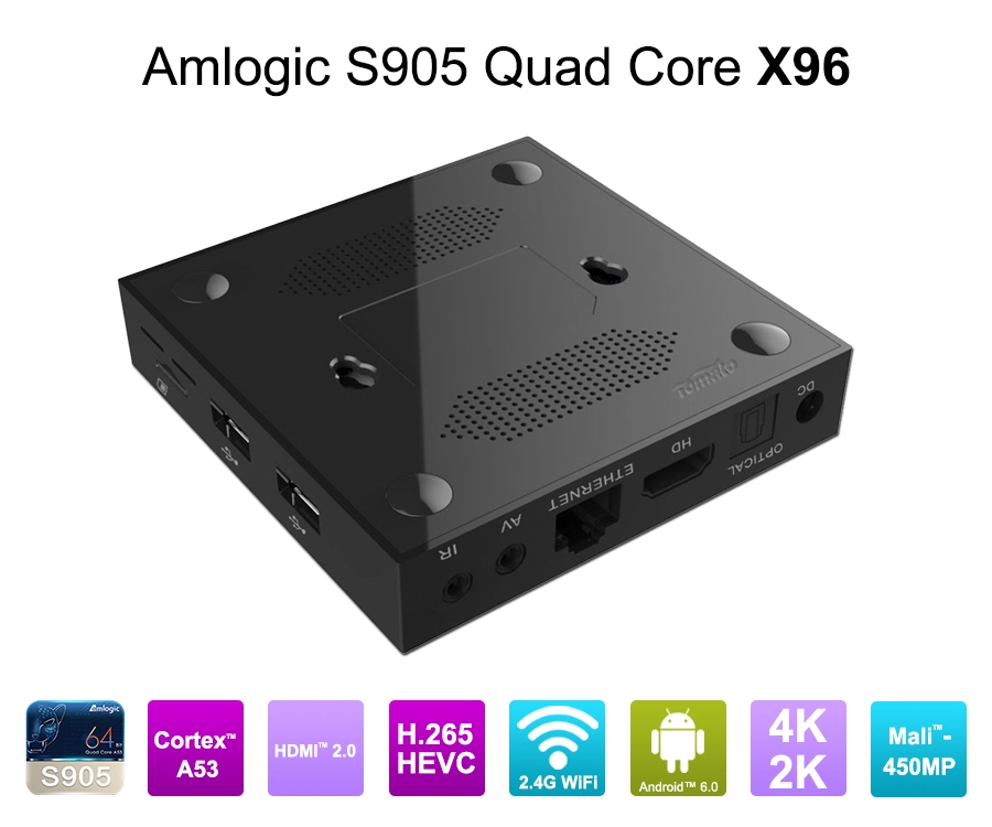中国 Android 6.0棉花糖Amlogic S905X电视盒四核电视盒OTT智能电视盒x96 制造商