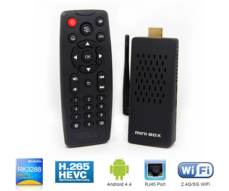 صندوق تلفزيون Android مع منفذ RJ45 ونظام Android Lnterface Style Core