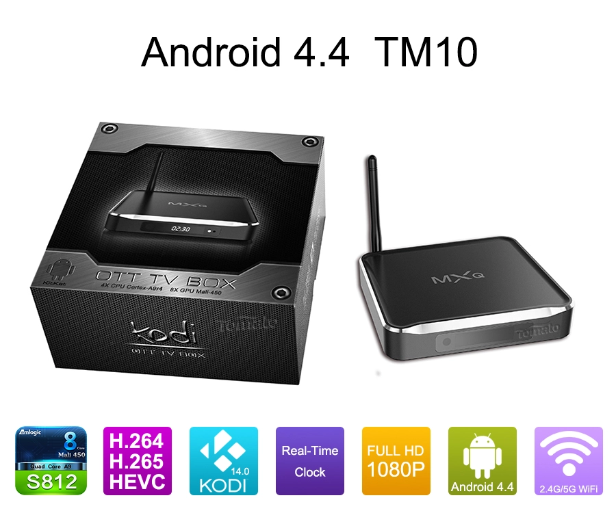 Android TV Quad核心支持蓝牙4.0 Android 4.4 Kitkat Google Android 4.4电视盒TM10 TM10