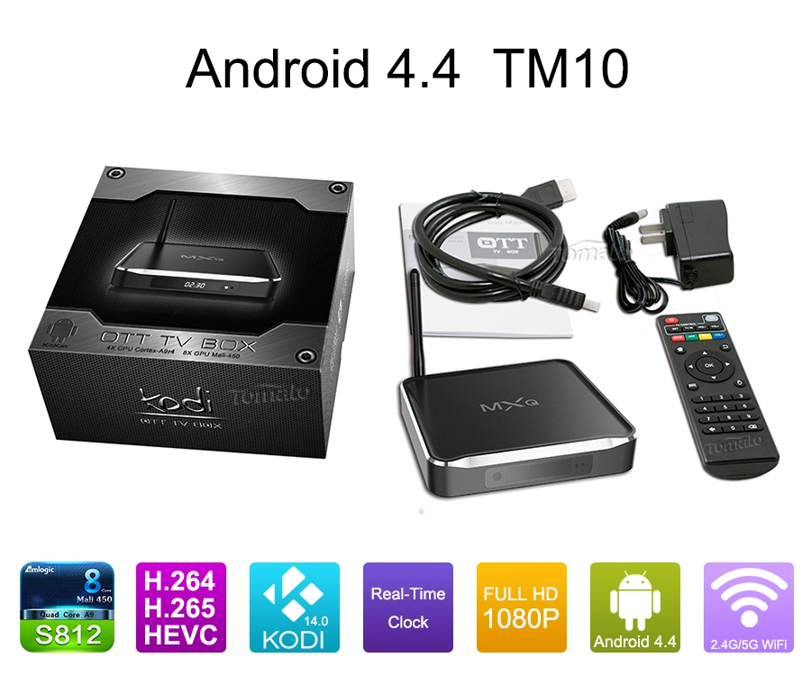 Android TV Quad核心支持蓝牙4.0 Android 4.4 Kitkat Google Android 4.4电视盒TM10 TM10