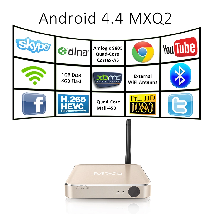 Audio Music Player Quad Core Amlogic S805 Internet TV Box MXQ2