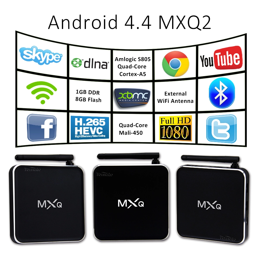 Audio Music Player Quad Core Amlogic S805 Internet TV Box MXQ2