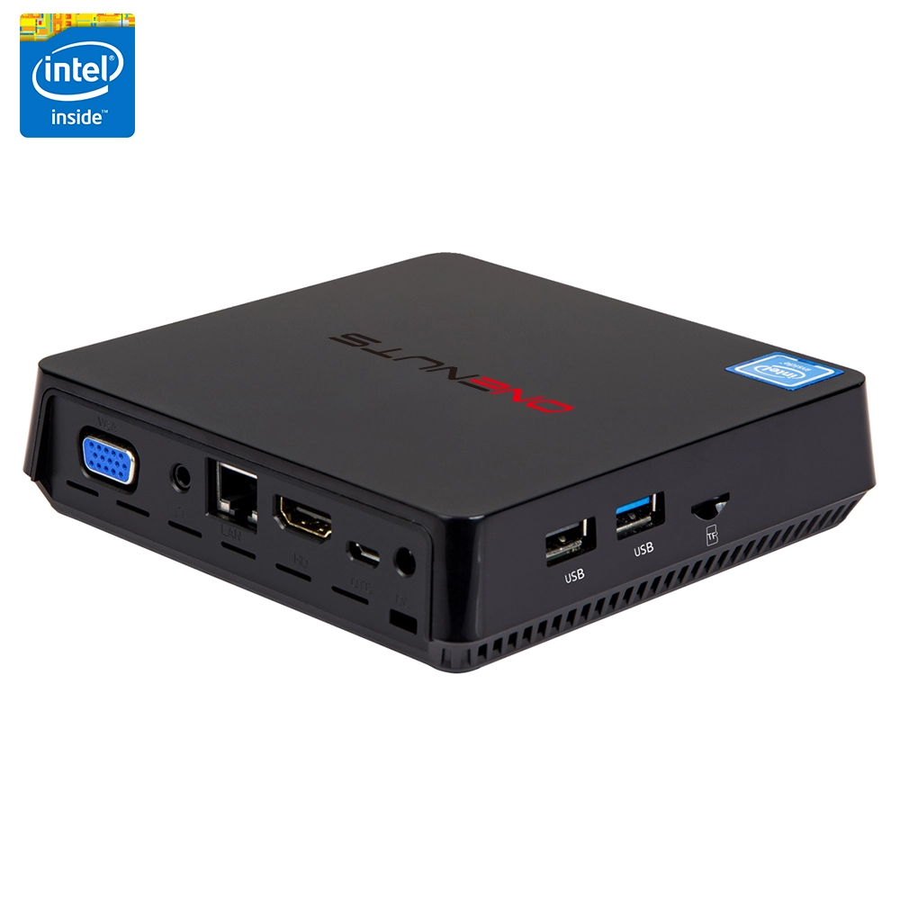 Onenuts Nut 3 Intel Cherry Trail Z8350 Quad Core Supporto mini PC Windows 10 HDD SATA standard da 2,5' rimovibile fino a 2T Supporto doppio display