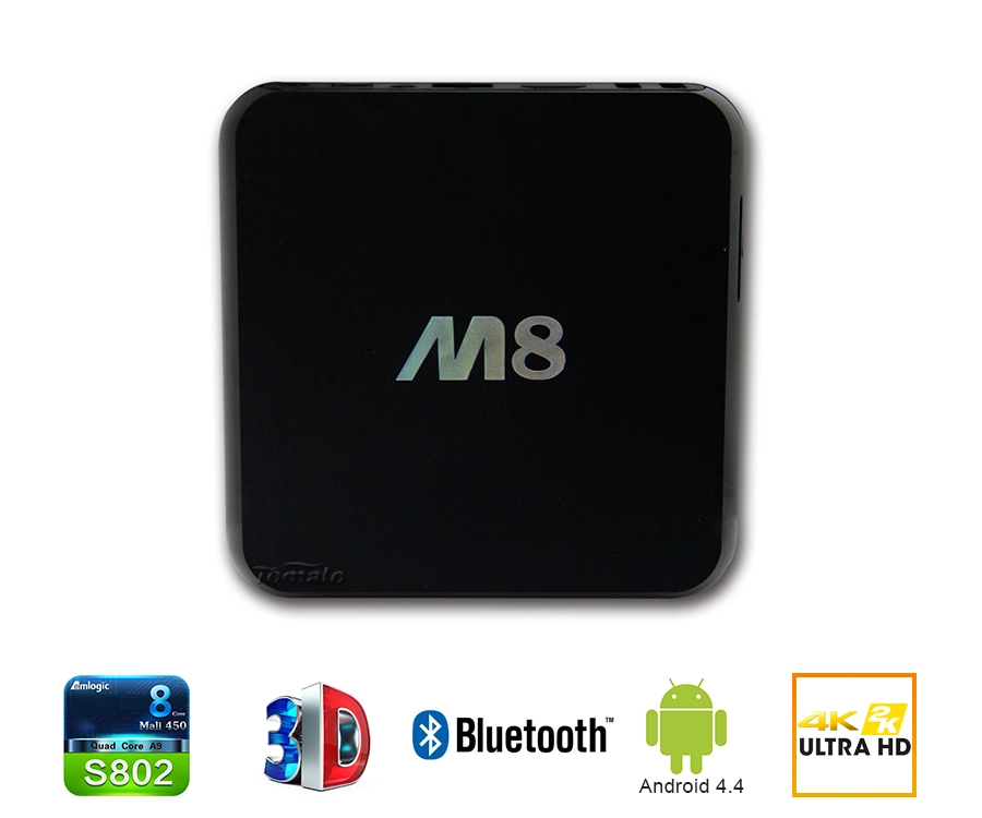 Smart TV Box M8 S802 Android 4.4 Quad Core TV Box entièrement chargé XBMC